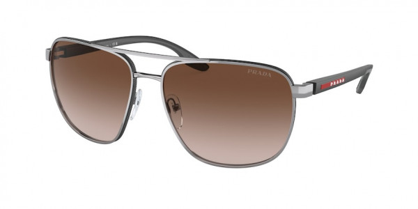 Prada Linea Rossa PS 50YS Sunglasses, 5AV02P GUNMETAL BROWN GRADIENT (GREY)
