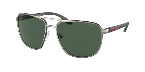 Prada Linea Rossa PS 50YS Sunglasses, 7CQ06U MATTE GUNMETAL GREEN TUNING (GREY)