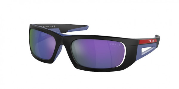 Prada Linea Rossa PS 02YS Sunglasses, 16G05U MATTE BLACK/BLUE DARK BLUE MIR (BLACK)