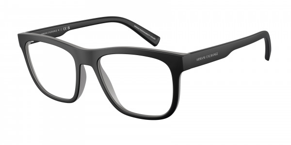 Armani Exchange AX3050F Eyeglasses, 8006 MATTE BLACK/MATTE GREY (BLACK)