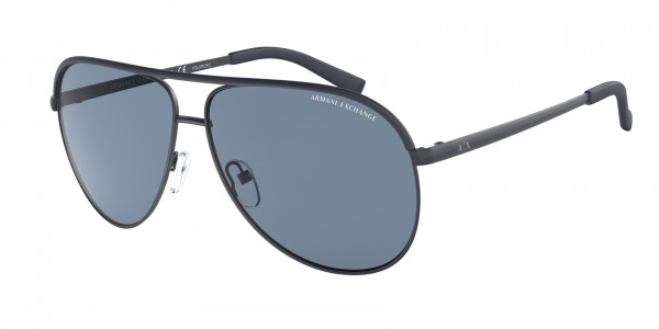 Armani Exchange AX2002 Sunglasses, 60992V MATTE BLUE DARK BLUE POLAR (BLUE)