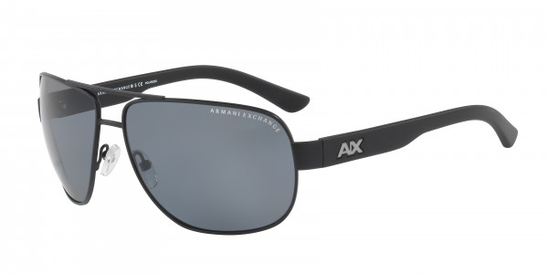 Armani Exchange AX2012S Sunglasses, 606381 MATTE BLACK GREY POLAR (BLACK)
