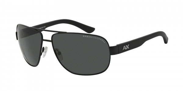 Armani Exchange AX2012S Sunglasses, 606387 MATTE BLACK GREY (BLACK)