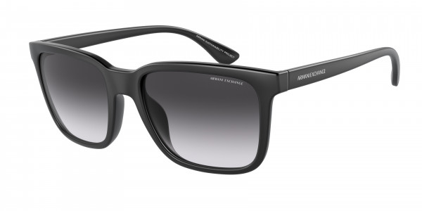 Armani Exchange AX4112SU Sunglasses, 80788G MATTE BLACK GRADIENT GREY (BLACK)