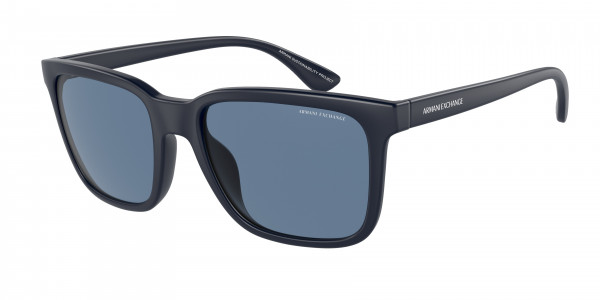 Armani Exchange AX4112SU Sunglasses, 818180 MATTE BLUE DARK BLUE (BLACK)