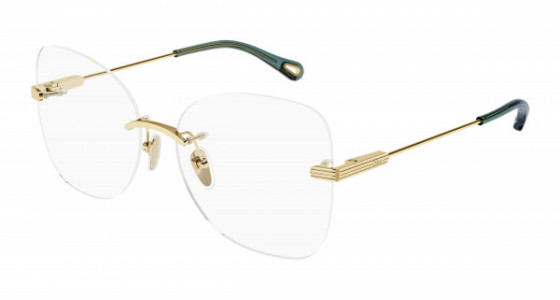 Chloé CH0136O Eyeglasses, 001 - GOLD with TRANSPARENT lenses