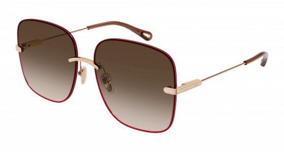 Chloé CH0134S Sunglasses, 002 - GOLD with BROWN lenses