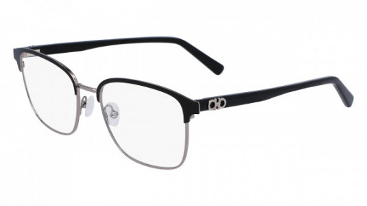 Ferragamo SF2225 Eyeglasses, (038) RUTHENIUM/BLACK