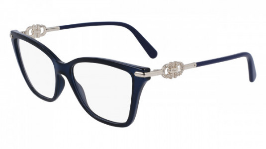 Ferragamo SF2949R Eyeglasses, (432) TRANSPARENT BLUE