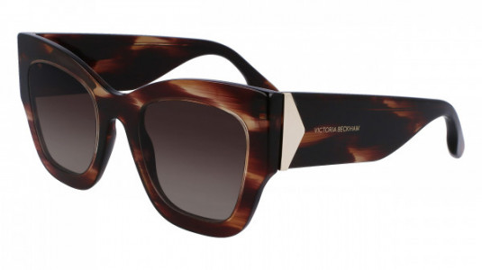 Victoria Beckham VB652S Sunglasses, (227) DARK BROWN HORN