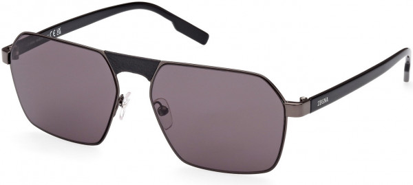Ermenegildo Zegna EZ0210 Sunglasses, 08A - Shiny Gunmetal / Shiny Black