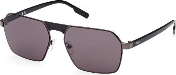 Ermenegildo Zegna EZ0210 Sunglasses, 08A - Shiny Gunmetal / Shiny Black