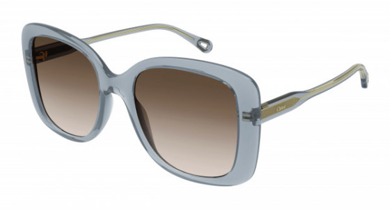 Chloé CH0125S Sunglasses, 002 - BLUE with BROWN lenses