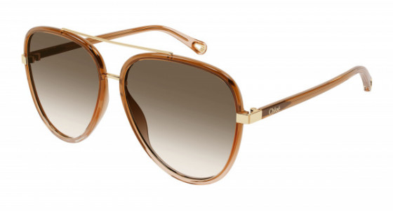Chloé CH0129S Sunglasses, 002 - BROWN with BROWN lenses