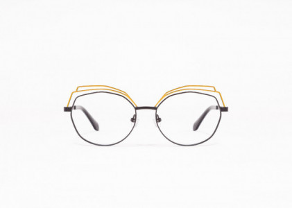 Mad In Italy Arena Eyeglasses, C01 - Black & Gold