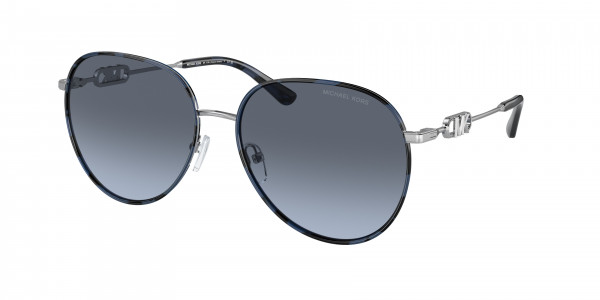 Michael Kors MK1128J EMPIRE Sunglasses, 10158F EMPIRE SILVER / BLUE TORTOISE (SILVER)