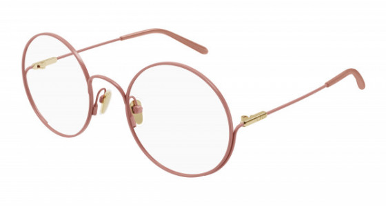 Chloé CC0017O Eyeglasses, 002 - PINK with TRANSPARENT lenses