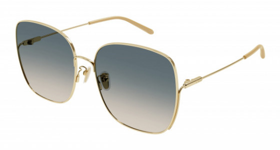 Chloé CH0170SA Sunglasses, 002 - GOLD with GREEN lenses