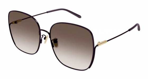 Chloé CH0170SA Sunglasses, 003 - BURGUNDY with BROWN lenses