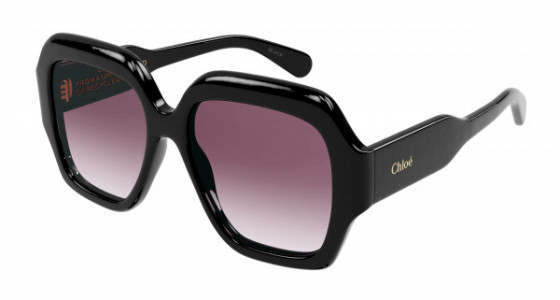 Chloé CH0154S Sunglasses, 001 - BLACK with RED lenses