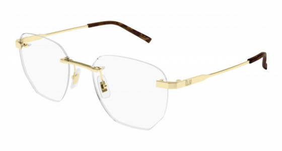 dunhill DU0066O Eyeglasses, 007 - GOLD with TRANSPARENT lenses