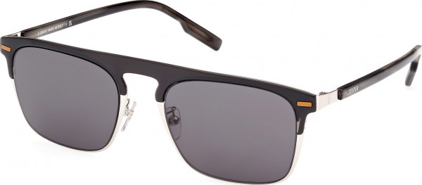Ermenegildo Zegna EZ0216-H Sunglasses, 20A - Shiny Pale Gold / Grey/Striped