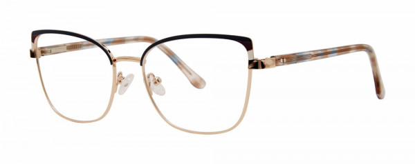 Genevieve UNRAVEL Eyeglasses, Navy/Gold