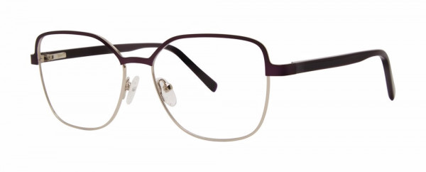 Genevieve PLATFORM Eyeglasses, Matte Plum/Silver