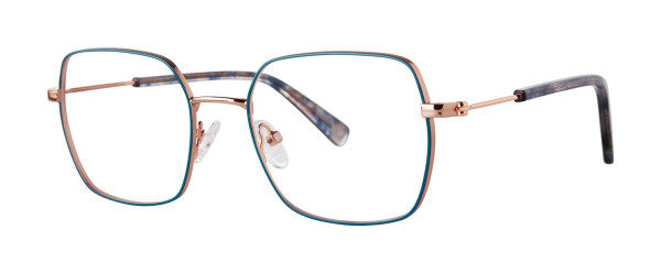 Fashiontabulous 10X268 Eyeglasses, Teal/Rose Gold