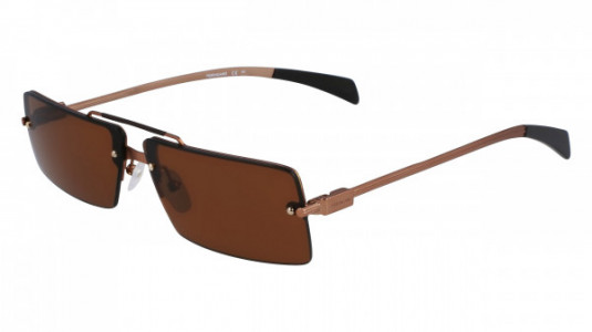 Ferragamo SF306S Sunglasses, (762) MATTE AMBER GOLD/BROWN