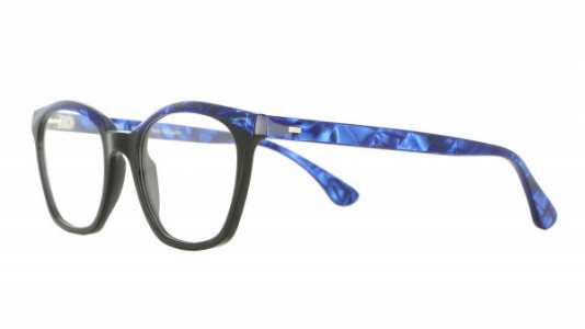 Vanni Spirit V1480 Eyeglasses, solid black/ blue dama