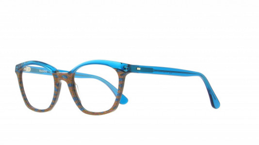 Vanni Spirit V1480 Eyeglasses, light blue-copper pearl Macro/ transparent turquoise