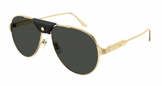 Cartier CT0387S Sunglasses, 001 - GOLD with GREY polarized lenses