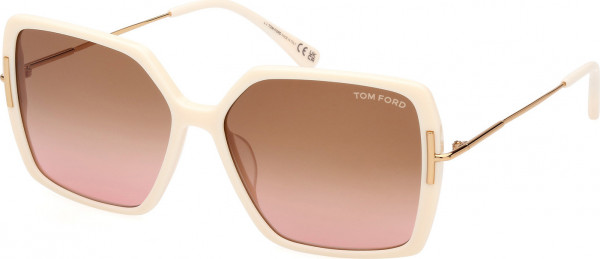 Tom Ford FT1039 JOANNA Sunglasses, 25F - Shiny Ivory / Shiny Ivory