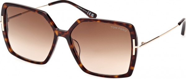 Tom Ford FT1039 JOANNA Sunglasses, 52F - Dark Havana / Dark Havana