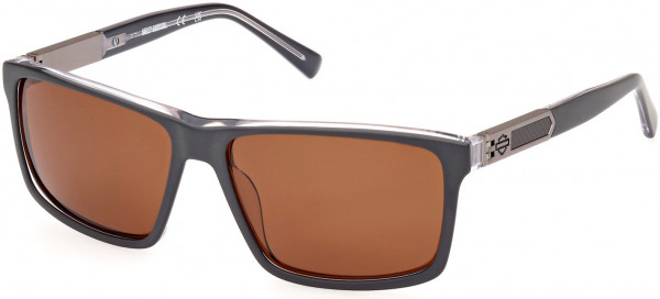 Harley-Davidson HD0977X Sunglasses, 20H - Grey/other / Brown Polarized