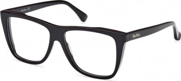 Max Mara MM5096 Eyeglasses, 001 - Shiny Black / Shiny Black