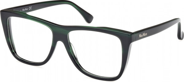 Max Mara MM5096 Eyeglasses, 098 - Dark Green/Striped / Dark Green/Striped