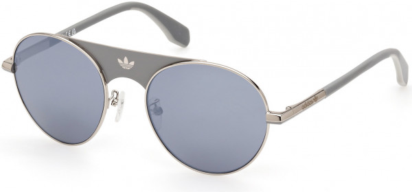 adidas Originals OR0092 Sunglasses, 16C - Shiny Palladium / Smoke Mirror