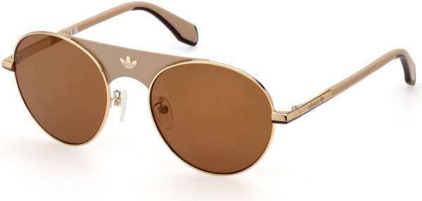 adidas Originals OR0092 Sunglasses, 31G - Matte Deep Gold / Brown Mirror