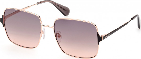 MAX&Co. MO0072 Sunglasses, 33B - Shiny Pink Gold / Shiny Black