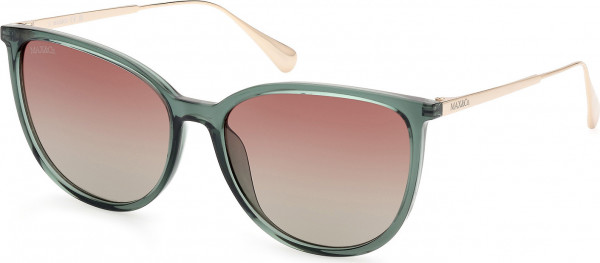 MAX&Co. MO0078 Sunglasses, 98P - Shiny Dark Green / Shiny Pale Gold