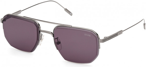 Ermenegildo Zegna EZ0228-D Sunglasses, 08A - Shiny Gunmetal / Shiny Gunmetal