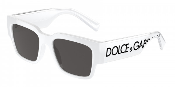 Dolce & Gabbana DG6184 Sunglasses, 331287 WHITE DARK GREY (WHITE)