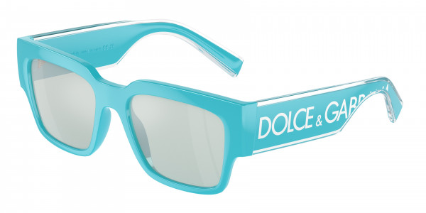 Dolce & Gabbana DG6184 Sunglasses, 334665 AZURE LIGHT BLUE MIRROR SILVER (BLUE)