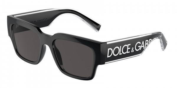 Dolce & Gabbana DG6184 Sunglasses, 501/87 BLACK DARK GREY (BLACK)