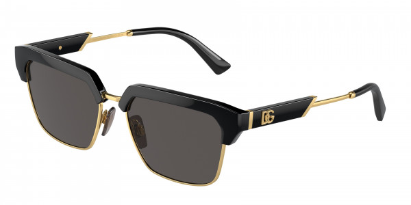 Dolce & Gabbana DG6185 Sunglasses, 501/87 BLACK DARK GREY (BLACK)
