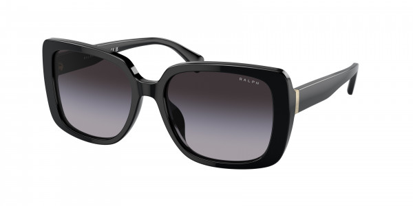 Ralph RA5298U Sunglasses, 50018G SHINY BLACK GRADIENT GREY (BLACK)