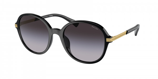 Ralph RA5297U Sunglasses, 50018G SHINY BLACK GRADIENT GREY (BLACK)