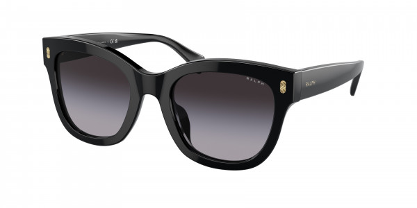 Ralph RA5301U Sunglasses, 50018G SHINY BLACK GRADIENT GREY (BLACK)